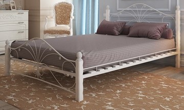 Двуспальная кровать Фортуна 1, 1600, белый/белый в Абакане