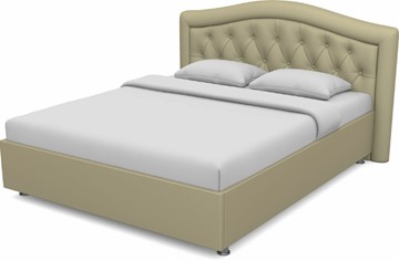 Двуспальная кровать Луиза 1600 с основанием (Nitro Cream) в Абакане