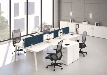 Набор мебели в офис А4 (металлокаркас TRE) белый премиум / металлокаркас белый в Абакане