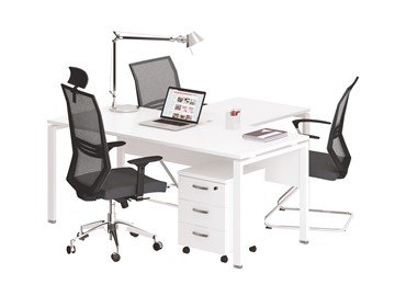 Набор мебели в офис А4 (металлокаркас UNO) белый премиум / металлокаркас белый в Абакане