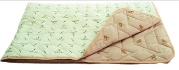 Одеяло «Зима-Лето», ткань: тик, материалы: бамбук/верблюжья шерсть в Абакане