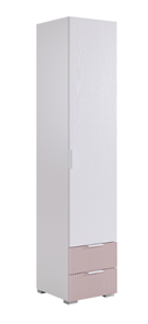 Однодверный шкаф Зефир 107.01 (белое дерево/пудра розовая (эмаль)) в Абакане