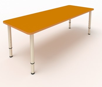 Стол для детей 2-местный  (по одну сторону столешн.) СДО-2 (0-3) оранжевый в Абакане