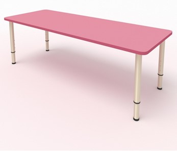Стол для детей 2-местный  (по одну сторону столешн.) СДО-2 (0-3) розовый (МДФ) в Абакане