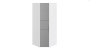 Шкаф угловой Наоми с зеркальной левой дверью, цвет Белый глянец СМ-208.07.07 L в Абакане