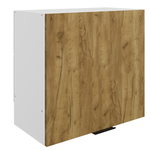 Шкаф на кухню Стоун L600 Н566 (1 дв. гл.) (белый/акация светлая) в Абакане