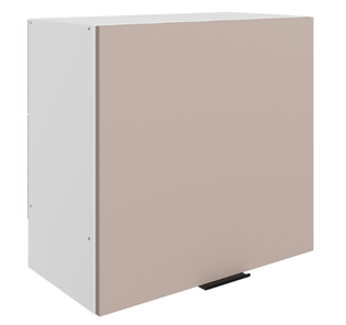 Кухонный навесной шкаф Стоун L600 Н566 (1 дв. гл.) (белый/грей софттач) в Абакане