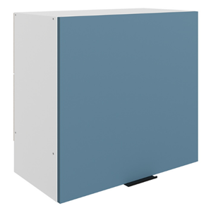 Навесной кухонный шкаф Стоун L600 Н566 (1 дв. гл.) (белый/изумруд софттач) в Абакане