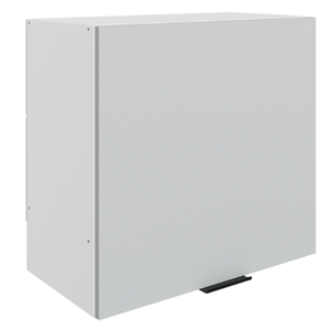 Шкаф навесной под вытяжку Стоун L600 Н566 (1 дв. гл.) (белый/лайт грей софттач) в Абакане