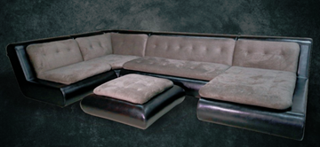 П-образный диван Шад Эвелина со столом-пуфом в Абакане