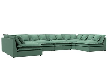 П-образный диван Лига-040, Амур зеленый (рогожка) в Абакане
