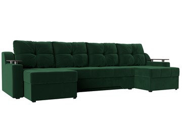 П-образный диван Сенатор, Зеленый (Велюр) боннель в Абакане