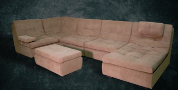 П-образный диван Шад Премьер со столом-пуфом в Абакане