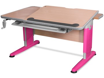 Детский стол-трансформер Mealux Detroit BD-320 NT/R-L клен/розовая в Абакане