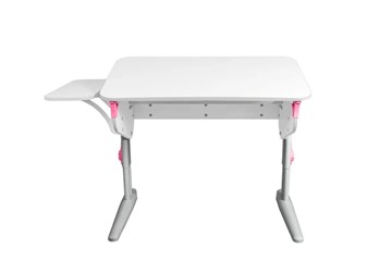 Детский стол-трансформер 5/100 (СУТ.46) + Polka_b 5/550 Рамух белый/серый/розовый в Абакане