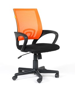 Компьютерное кресло CHAIRMAN 696 black Сетчатый акрил DW66 оранжевый в Абакане