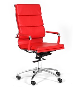 Офисное кресло CHAIRMAN 750 экокожа красная в Абакане