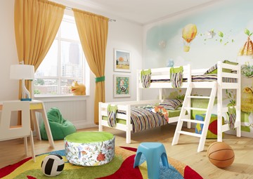 Детская двухэтажная кровать Адель, Белый в Абакане купить по доступной цене- Дом Диванов