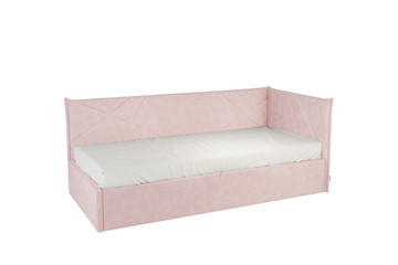 Детская кровать 0.9 Бест (Тахта), нежно-розовый (велюр) в Абакане