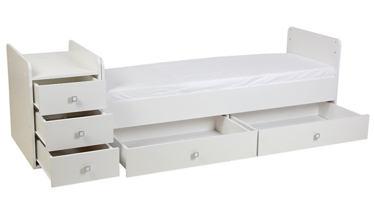 Кровать-трансформер с комодом Фея 1100 Белый в Абакане - изображение 9