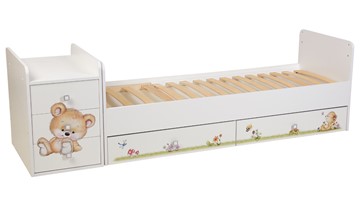 Детская кровать Фея 1100 Медвежонок Белый в Абакане - предосмотр 2