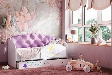 Детская кровать с бортиками Звездочка с бортиком, Фиолетовый в Абакане
