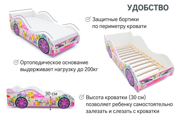 Детская кровать-машина Фея в Абакане - изображение 4