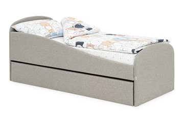 Кровать в детскую с ящиком Letmo халва (рогожка) в Абакане