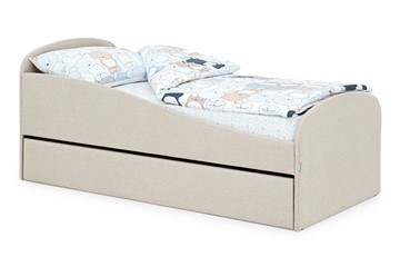 Кровать с ящиком Letmo карамель (рогожка) в Абакане