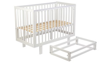Кроватка в детскую серия 3400 POLINI Kids Simple 340 с маятником Белый в Абакане - предосмотр 3