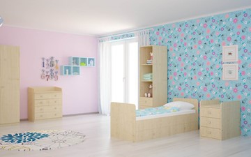 Кровать для новорожденных с комодом POLINI Kids Simple 1100 Натуральный в Абакане - предосмотр 4