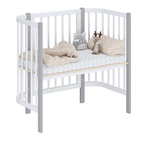 Детская кровать POLINI Kids Simple 105 Белый / Серый в Абакане - предосмотр 1