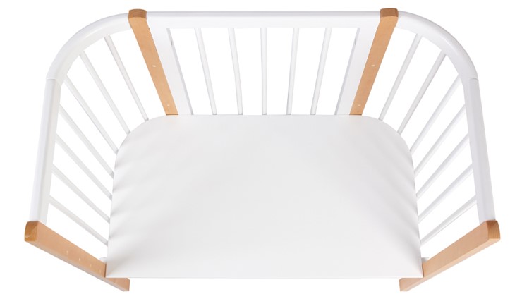 Кроватка приставная POLINI Kids Simple 120 Белый / Бук в Абакане - изображение 4