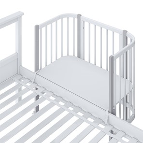 Приставная кровать POLINI Kids Simple 120 Белый / Серый в Абакане - предосмотр 4