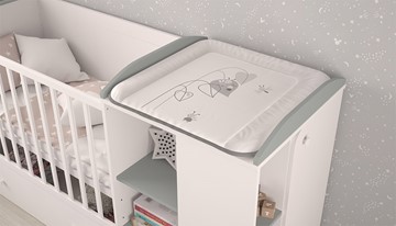 Детская кровать с комодом POLINI Kids Ameli 800 Белый / Серый, серия AMELI в Абакане - предосмотр 3