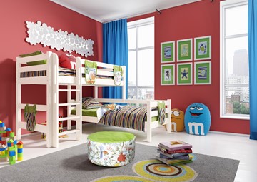 Детская двухэтажная кровать Соня, Вариант 7 Белый в Абакане