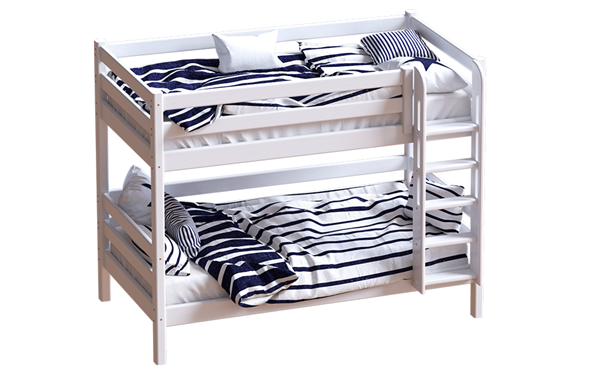 Двухъярусная детская кровать Авалон, восковая эмаль с прямой лестницей в Абакане - изображение