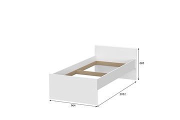 Выкатная кровать в детскую Токио, белый текстурный (одинарная (0,9х2,0) + выкатная) в Абакане - предосмотр 3