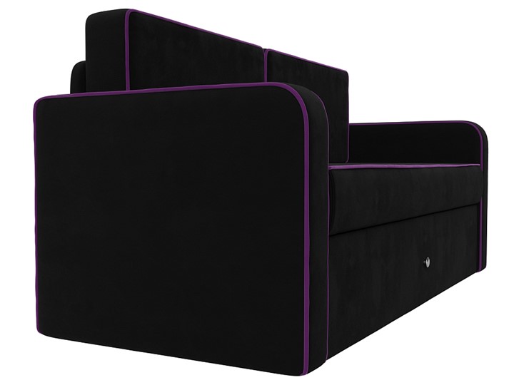 Детский диван-трансформер Смарт, Черный/Фиолетовый (Микровельвет) в Абакане - изображение 7