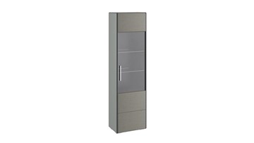 Однодверный шкаф Наоми для посуды, цвет Фон серый, Джут ТД-208.07.25 в Абакане - предосмотр