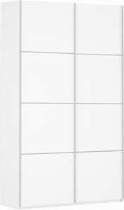 Шкаф-купе 2-х дверный Прайм (ДСП/ДСП) 1600x570x2300, белый снег в Абакане