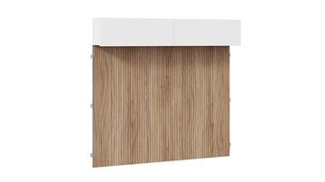 Шкаф навесной с декоративными панелями Порто (366) СМ-393.21.023-24 (Белый жемчуг/Яблоня беллуно/Белый софт) в Абакане