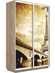 Шкаф 2-створчатый Экспресс 1400x450x2200, Париж/дуб сонома в Абакане
