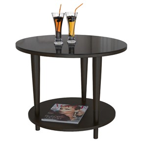 Круглый стол BeautyStyle - 10, венге/стекло черное в Абакане