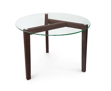 Круглый столик Оникс-7, Венге/Прозрачное стекло в Абакане
