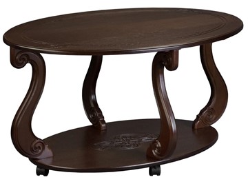 Овальный стол Овация-М на колесах (темно-коричневый) в Абакане