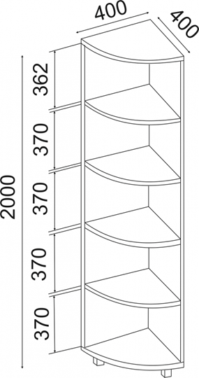 Угловой стеллаж West М07 в Абакане - изображение 1