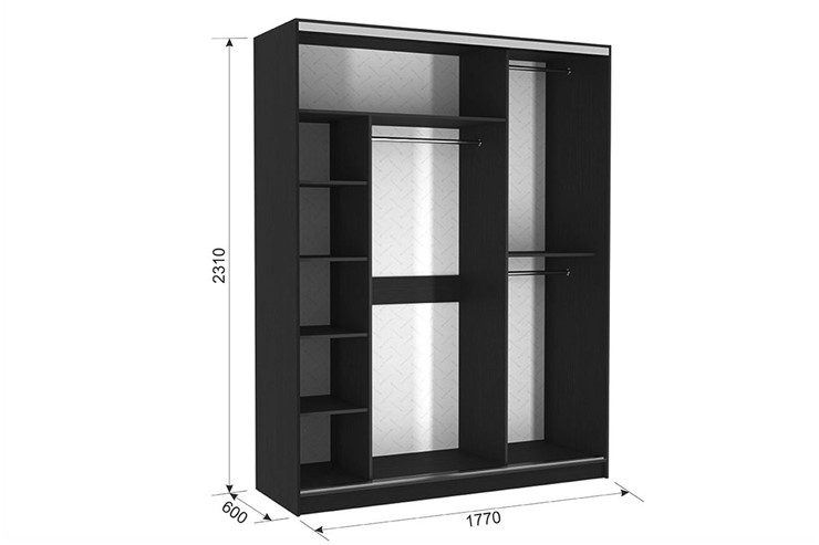 Шкаф 3-х дверный Бассо 1-600, Дуб млечный в Абакане - изображение 1