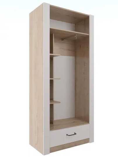 Шкаф гардеробный Ева 5 М1 дуб ирландский/белый матовый в Абакане - изображение 1
