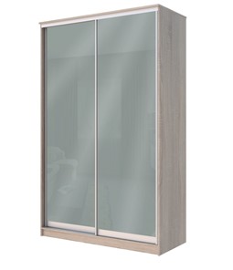 Шкаф 2-х дверный Хит-22-12/2-22 с цветным стеклом, средне-серый 074, Дуб сонома в Абакане